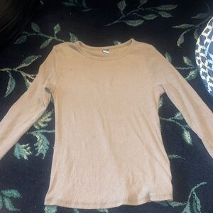 Old Navy Tan Long Sleeve Tee